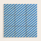 Bavarian Blue and White Diamond Flag Pattern Wood Wall Art Gallery Image 1