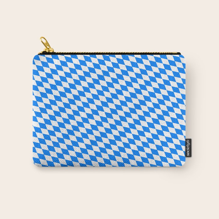 Bavarian Blue and White Diamond Flag Pattern Carry All Pouch Gallery Image 1