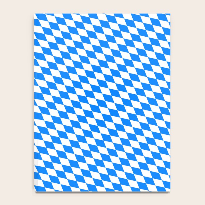 Bavarian Blue and White Diamond Flag Pattern Notebook Gallery Image 4