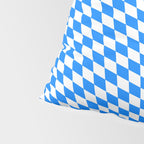 Bavarian Blue and White Diamond Flag Pattern Pillow Sham Gallery Image 4