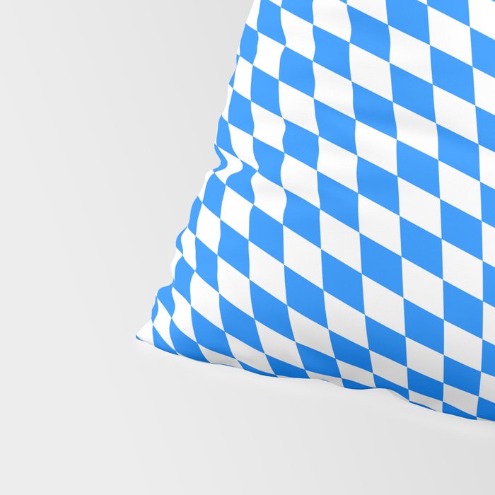 Bavarian Blue and White Diamond Flag Pattern Pillow Sham Gallery Image 4