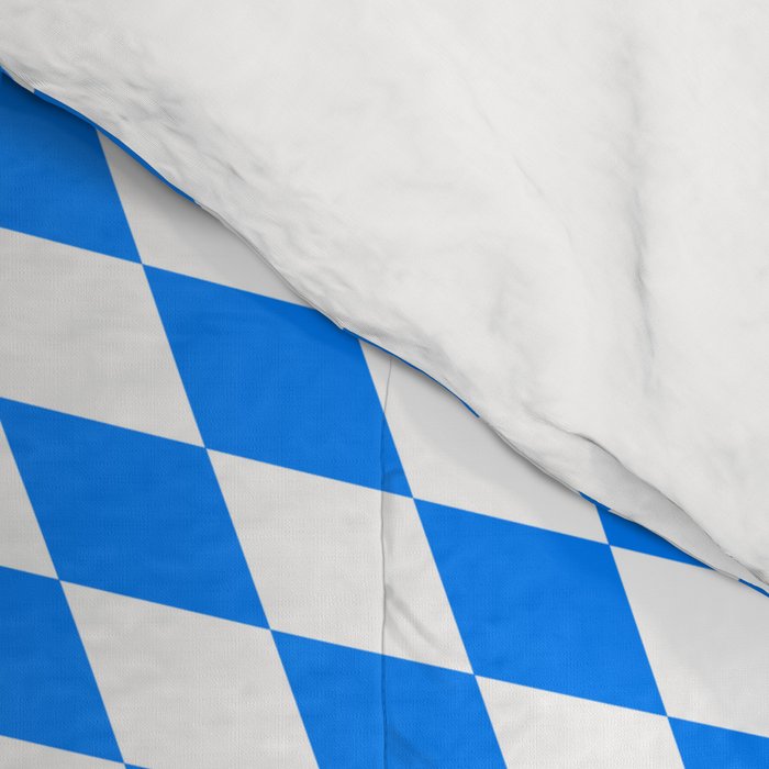 Bavarian Blue and White Diamond Flag Pattern Comforter Gallery Image 4
