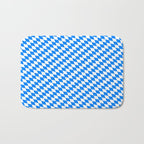 Bavarian Blue and White Diamond Flag Pattern Bath Mat Gallery Image 1