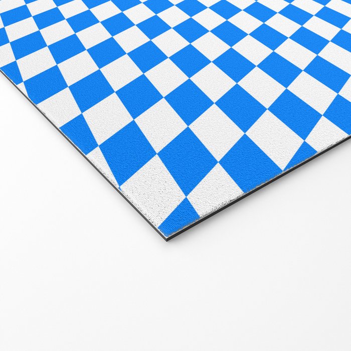 Bavarian Blue and White Diamond Flag Pattern Welcome Mat Gallery Image 2