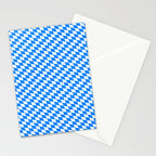 Bavarian Blue and White Diamond Flag Pattern Stationery Card Gallery Image 2