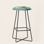 White Roses in Blue Vase Stool Gallery Image 1