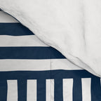 White Lines Navy Minimalist Stylish Design Comforter Gallery Image 4