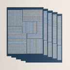 White Lines Navy Minimalist Stylish Design Wrapping Paper Gallery Image 3