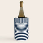 White Lines Navy Minimalist Stylish Design Wine Chiller Gallery Image 2