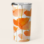 Orange Poppies On A White Background #decor #society6 #buyart Travel Mug Gallery Image 3