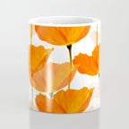 Orange Poppies On A White Background #decor #society6 #buyart Coffee Mug Gallery Image 4