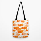 Orange Poppies On A White Background #decor #society6 #buyart Tote Bag Gallery Image 2