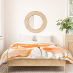 Orange Poppies On A White Background #decor #society6 #buyart Duvet Cover Gallery Image 3