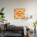 Orange Poppies On A White Background #decor #society6 #buyart Wood Wall Art Gallery Image 2