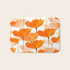 Orange Poppies On A White Background #decor #society6 #buyart Bath Mat Gallery Image 1