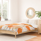 Orange Poppies On A White Background #decor #society6 #buyart Duvet Cover Gallery Image 2
