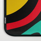 Wavy Loops Retro 80s Colorful Abstract Pattern on Black Laptop Sleeve Gallery Image 3