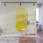 Golden Sunshine Circle Abstract Wall Mural Gallery Image 1
