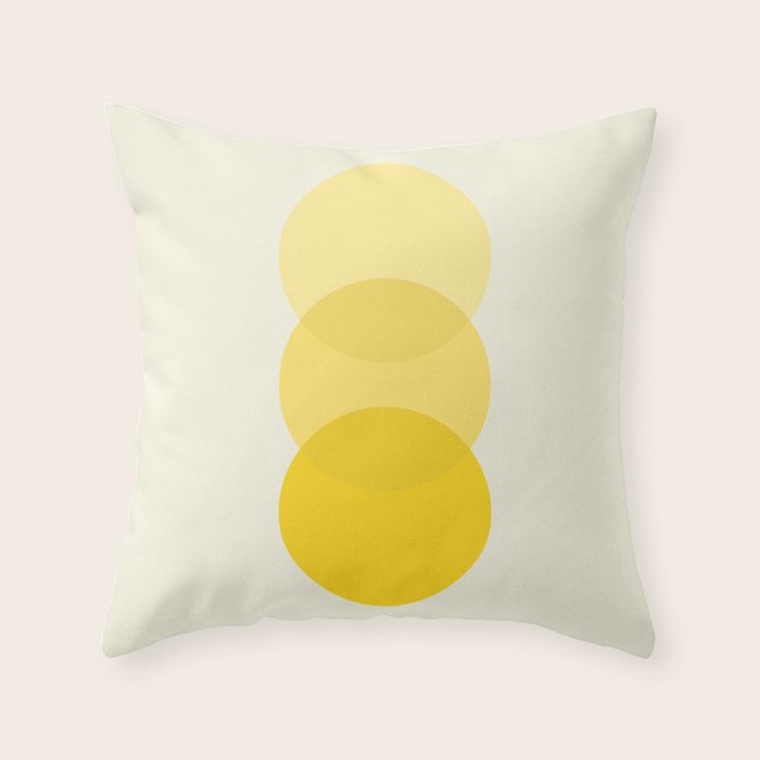 Golden Sunshine Circle Abstract Throw Pillow Gallery Image 6
