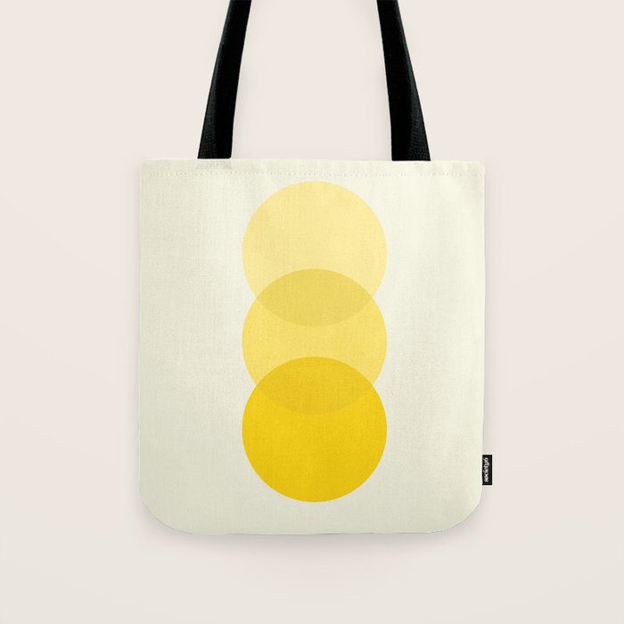 Golden Sunshine Circle Abstract Tote Bag Gallery Image 1