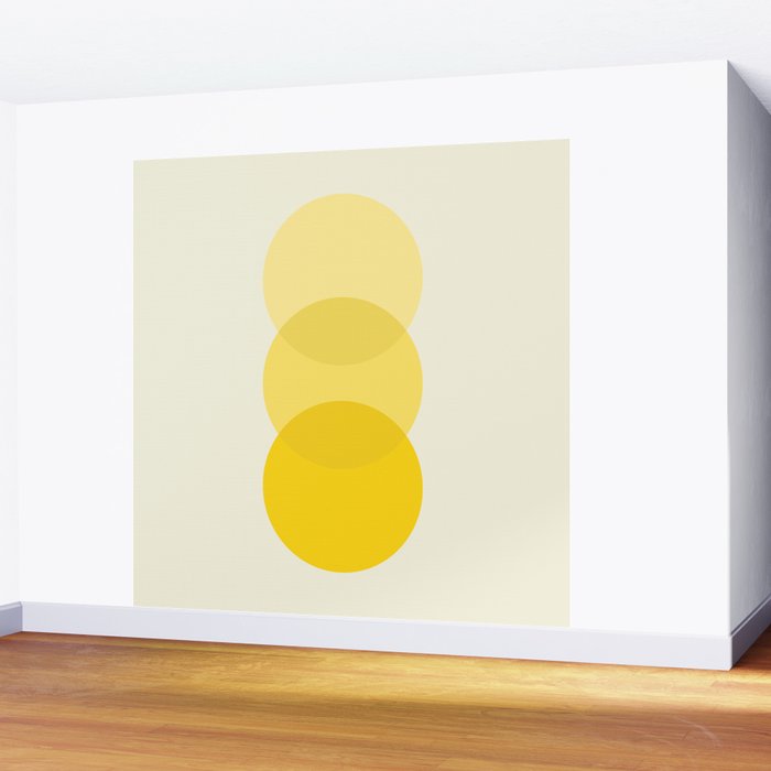 Golden Sunshine Circle Abstract Wall Mural Gallery Image 2