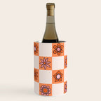 Fall Flower Checkered Print in Peach Wine Chiller Gallery Image 2