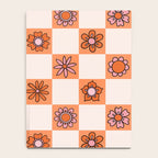 Fall Flower Checkered Print in Peach Notebook Gallery Image 4