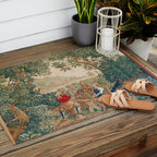 Verdure 18th Century French Tapestry Print Outdoor Rug Gallery Image 2