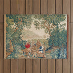 Verdure 18th Century French Tapestry Print Outdoor Rug Gallery Image 1