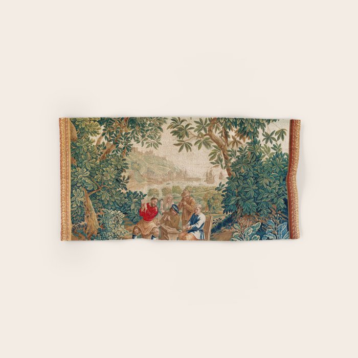 Verdure 18th Century French Tapestry Print Bath Towel Gallery Image 1