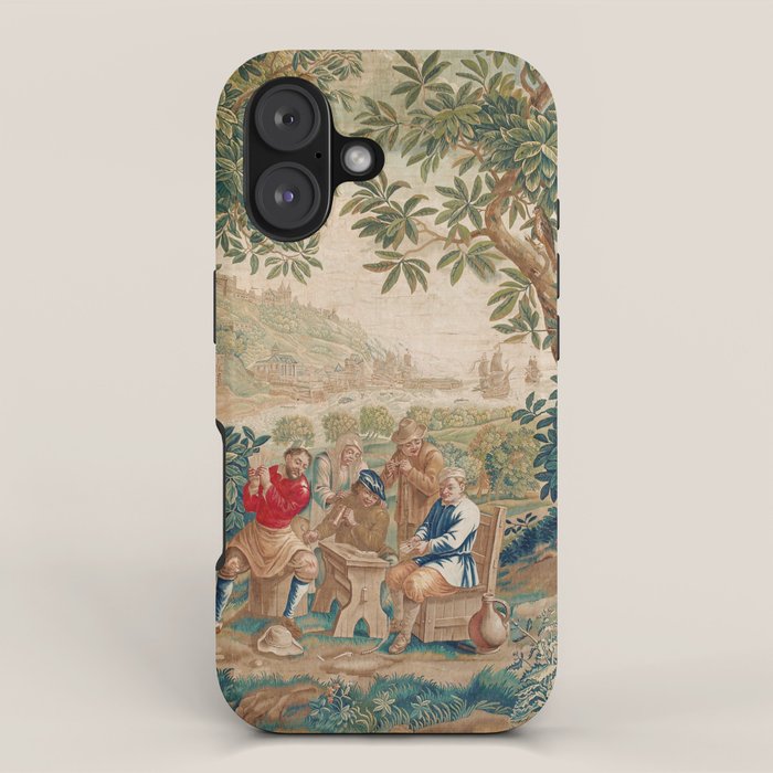 Verdure 18th Century French Tapestry Print iPhone Case Gallery Image 1