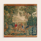 Verdure 18th Century French Tapestry Print Wood Wall Art Gallery Image 1