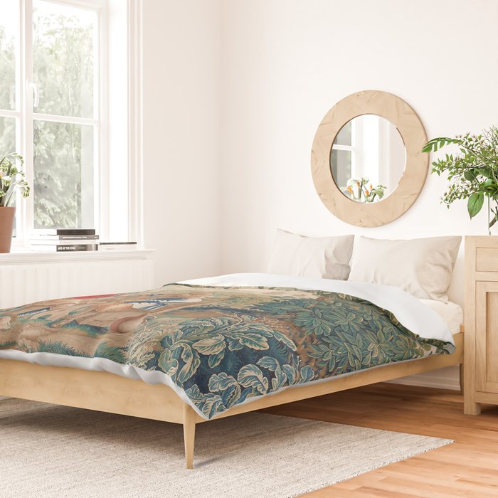 Verdure 18th Century French Tapestry Print Duvet Cover Gallery Image 2