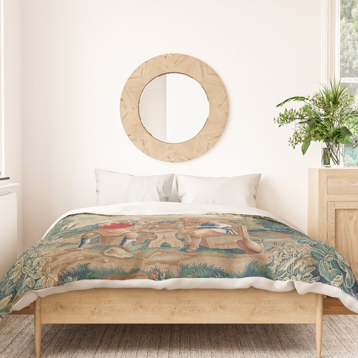 Verdure 18th Century French Tapestry Print Duvet Cover Gallery Image 3