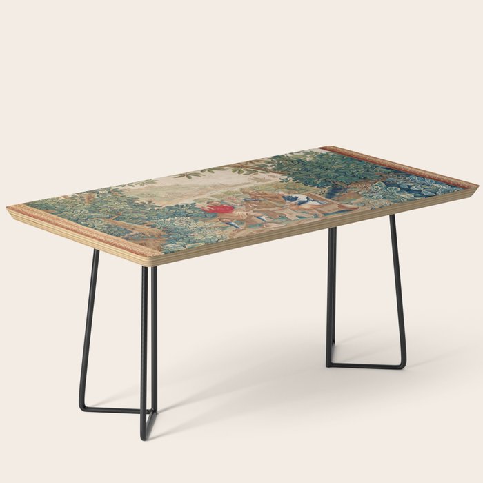 Verdure 18th Century French Tapestry Print Coffee Table Gallery Image 1