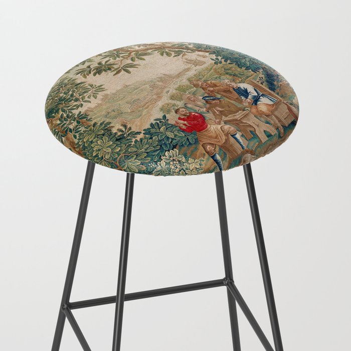 Verdure 18th Century French Tapestry Print Stool Gallery Image 2
