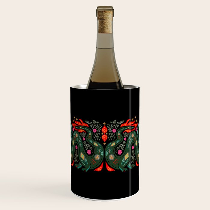 Dragon - Red, Black, Green Wine Chiller Gallery Image 1