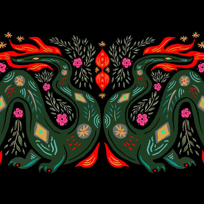Dragon - Red, Black, Green Coffee Mug Gallery Image 2