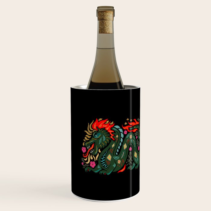 Dragon - Red, Black, Green Wine Chiller Gallery Image 2