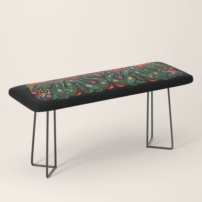 Dragon - Red, Black, Green Bench Gallery Image 1