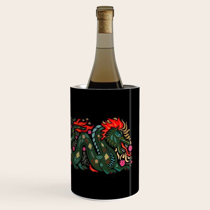 Dragon - Red, Black, Green Wine Chiller Gallery Image 3