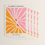 Chantilly & Neon Carrot: Les Fleurs | Flower Market Color Series 09 Wrapping Paper Gallery Image 3