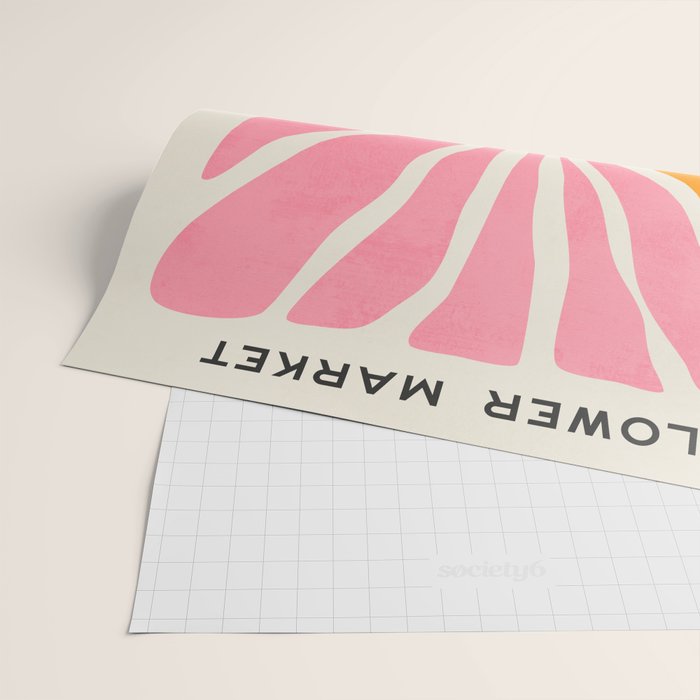 Chantilly & Neon Carrot: Les Fleurs | Flower Market Color Series 09 Wrapping Paper Gallery Image 2
