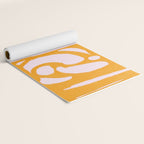 Abstract in Yellow and Cream Yoga Mat Gallery Image 2