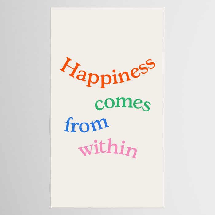 Happiness Comes From Within Tablecloth Gallery Image 2