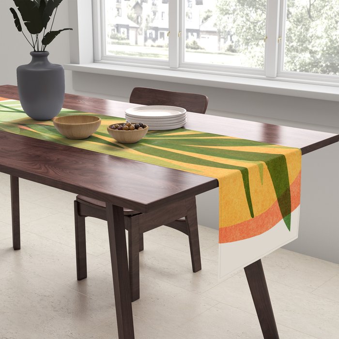Retro Sunset Garden Still Life Table Runner Gallery Image 2