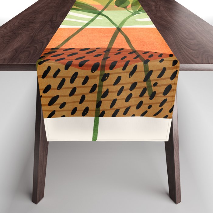 Retro Sunset Garden Still Life Table Runner Gallery Image 1