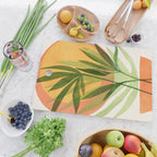 Retro Sunset Garden Still Life Cutting Board Gallery Image 2