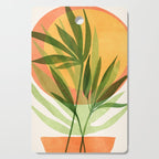 Retro Sunset Garden Still Life Cutting Board Gallery Image 1