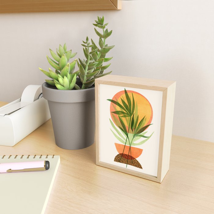 Retro Sunset Garden Still Life Mini Art Print Gallery Image 2